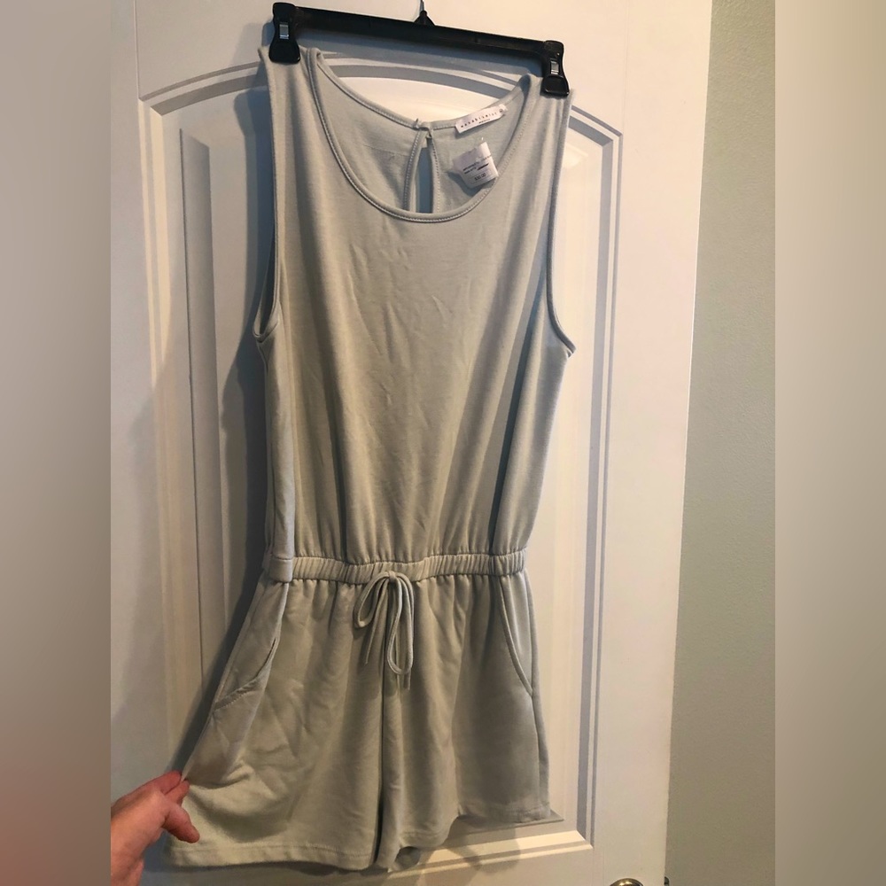 Sea foam green romper